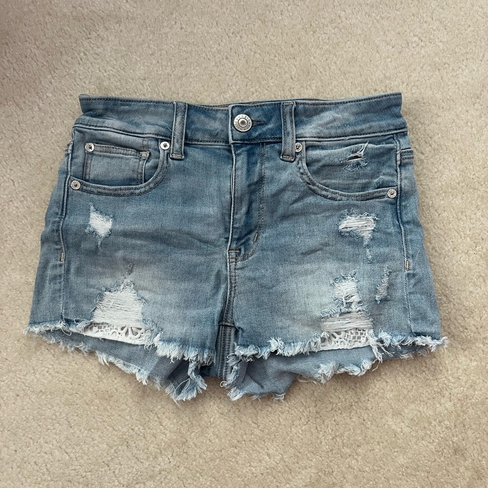 american eagle denim shorts